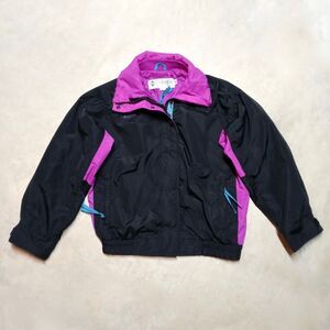 Vintage 90s Columbia Bugaboo Ski Coat Jacket Women's Size MEDIUM Black / Pink